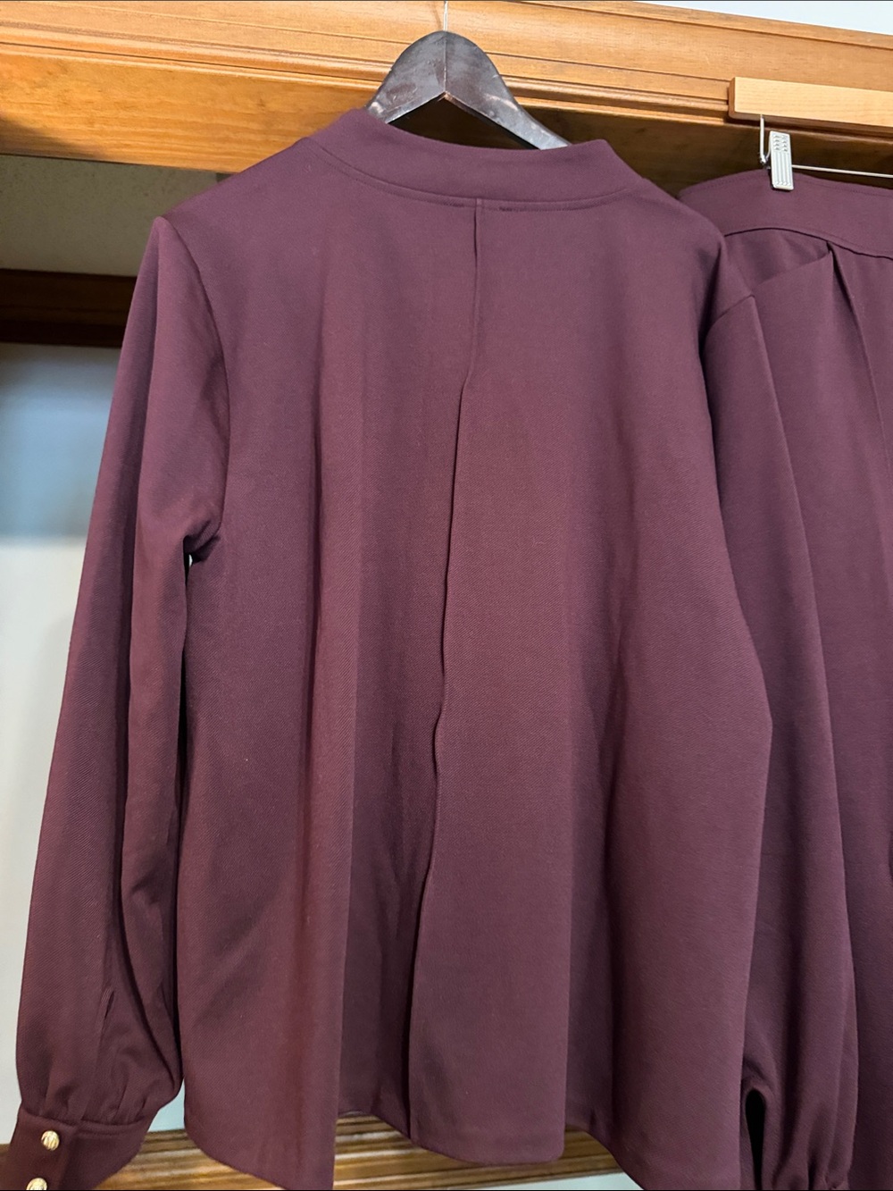Talbots Plum Wide-Leg Pants SZ L with Matching Zip Top SZ XL - Picture 6 of 10